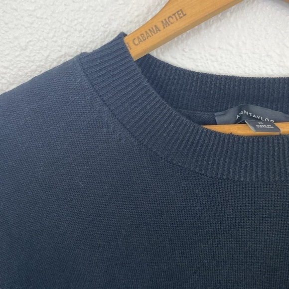 EUC Ann Taylor Linen Blend Black sweater vest size XL - Picture 5 of 7